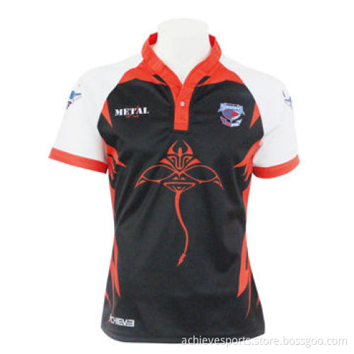 Custom polyester sublimated rugby jerseys with top quality